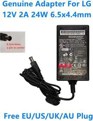 12V 2A 24W ADS-24NP-12-1 12024G EAY60740801 Switching Adapter for LG W1943S E1940T E2040S E1940S W1930S Monitor Charger