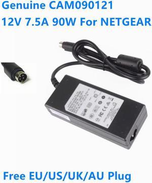 12V 7.5A 90W 4PIN CAM090121 2AAL090F Power Supply AC Adapter For Netgear NAS RN31400 RN10400 RND-4C RND4000 POS Charger