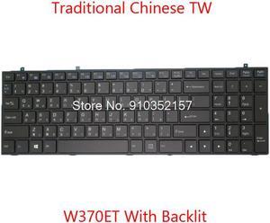 Laptop Backlit Keyboard For CLEVO W370ET W350ET W355ST MP-13H83RCJ4301 6-80-W6700-020-1G Traditional Chinese TW Black Frame