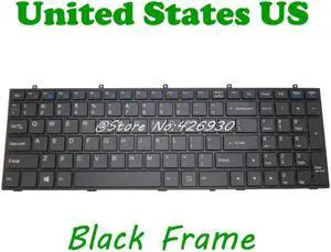 NO Backlit US Keyboard For CLEVO W370ET MP-12A33US-4301W 6-80-W3700-011-1 6-80-W37S0-010-1 MP-12A33US-430W 6-79-W370ET0K-010-W
