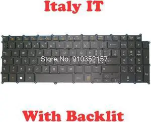 Laptop Backlit Keyboard For LG gram 17 SG-A9760-2IA SN3890BU AEW74109816 Black Italy IT NO Frame