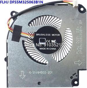 4PIN FLHJ GPU FAN For CLEVO NH50 NH50ED 6-31-HN503-201 NH50RD NH57ED NH57RD FLHJ DFS5M325063B1N DC5V 0.5A