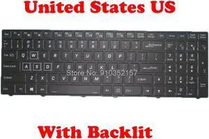 Laptop Colourful Backlit Keyboard For CLEVO CVM17L23USJ4301 6-80-PA7E0-012-1 English Black Frame LED PER KEY
