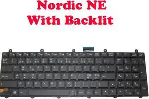 Laptop Keyboard For CLEVO P157SM P170SM P177SM V132150BK1 6-80-P2700-441-3 V132150BK3 Nordic NE With Backlit