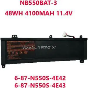 Laptop  For CLEVO N550RC N551RC N550RN N551RN N550BAT-3 6-87-N550S-4E43 6-87-N550S-4E42 48WH 4100MAH 11.4V