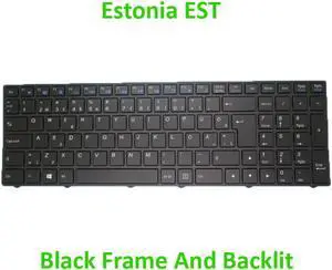 EST Backlit Keyboard For CLEVO N750 N770 CVM15F26EEJ430R 6-80-N7500-390-1R Estonia EST With Black Frame