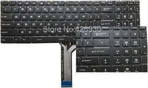 RGB Backlit Keyboard For MSI GE63 GE73 GS63 GS73 NSK-FCBBN 1D 9Z.NEKBN.B1D S1N-3EUS2.72D GE63 8SE 8SF 8SG GE63VR 7RE 7RF English