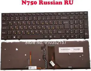 RU Backlit Keyboard For CLEVO N750 N770 CVM15F26SUJ430R 6-80-N7500-280-1R Russian