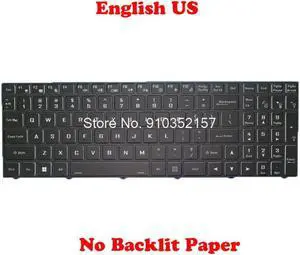 No Backlit Paper US Keyboard For CLEVO PC50DC-D PC50DD2 PC50DD2-D PC50DF1 PC50DF1-D PC50DN2 PC50DN2-D PC51DC-D PC51DD2-D English