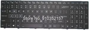 Laptop RGB Backlit Keyboard For AVELL Titanium G1745 FOX English US Colourful Backlit Black Frame