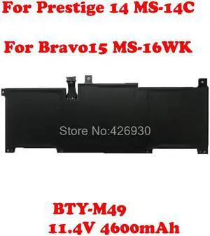 Laptop  For MSI For Prestige 14 MS-14C MS-14D Hands-On M15 For Bravo15 MS-16WK BTY-M491 11.4V 4600mAh