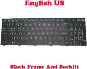 Laptop US Backlit Keyboard For CLEVO NS50MU NS50PU NS51MU NS51PU NS70MU NS70HU NS70PU NS71MU NS71PU United States US Black Frame