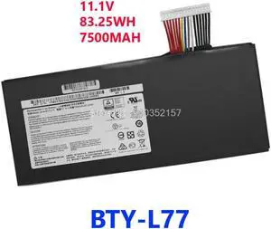BTY-L77 Laptop  For MSI GT80 2QC 2QD 2QE GT80 6QE 6QF 7500mAh 11.1V 83.25WH