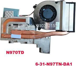 Laptop DFS601305FQ0T FLGQ VGA GPU FAN&Heatsink For CLEVO N970TD N970TC 6-31-N97TN-DA1 DFS601305FQ0T-FLGQ