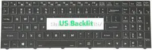 Backlit QWERTY Keyboard For CLEVO NH50AC NH55ACQ NH57AC NH58AC NH50AF1 NH55AFW NH57AF1 NH58AF1 English Black Frame