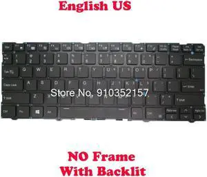 US NO Backlit Keyboard For CLEVO L140MU CVM19C5300-430 6-80-L1403-010-1 CVM19C53US-430 6-80-L1400-012-K English US NO Frame