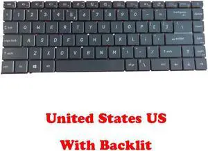 Laptop Backlit Keyboard For V190622IK1 UI S1N2EUS2M1SA0 S1N-2EUS2M1-SA0 English US NO Frame & Backlit