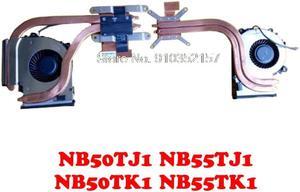 CPU GPU Fan Heatsink For CLEVO NB50TJ1 NB55TJ1 NB50TK1 NB55TK1 NB50TH NB50TZ NB60TH NB60TJ1 6-31-NB502-K21 6-31-NB502-K11 K22