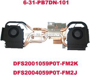 FM2J FM2K CPU VGA GPU FAN&Heatsink For CLEVO PB50 PB70 PB70DDS DFS2004059P0T-FM2J DFS2001059P0T-FM2K 6-31-PB7DN-101 DC5V 0.5A