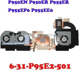 4PIN CPU GPU Fan Heatsink For CLEVO P950EN P950ER P955ER P955EP6 P955EE6 6-31-P95E2-101 6-31-P95E2-501 6-31-P9502-102