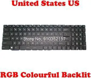 Laptop US RGB Backlit Keyboard For MSI Stealth 17M Stealth 17M A12U A12UE MS-17R1 MS17R1 English US