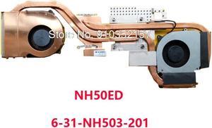 4PIN CPU GPU FAN&Heatsink For CLEVO NH50ED 6-31-HN503-201 FLHF DFS5K221153711 FLHJ DFS5M325063B1N NH50RD NH57ED NH57RD DC5V 0.5A