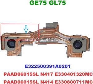 GL75 GL73 CPU GPU FAN&Heatsink For MSI GE75 MS-17E1 MS-17E2 PAAD06015SL N414 E330401320MC N417 E330800711MC N383 N384 0.55A 5VDC