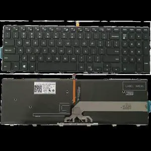 for Dell Notebook Backlit Keyboard 15 3546 3565 3558 3549 3559 Inspiron 15-3000 5542 5543 5545 Replacement Clevo Packard Bell US
