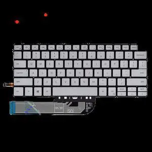 US Backlit Keyboard White for Dell Laptop13- 5390 5391 7391 14- 5490 5491 7491 5498 7490 5493 Positivo Notebook