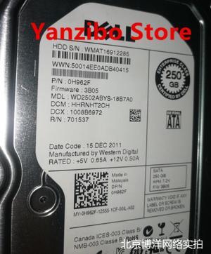 WD2502ABYS-18B7A0 hard disk 0H962F 250G SATA enterprise hard disk