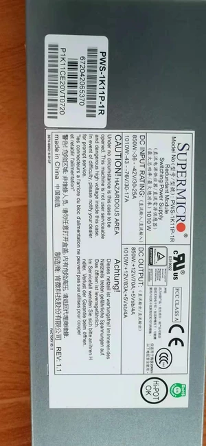 Supermicr PWS-1K11P-1R 1010W power supply Supermicr PWS-1K11P-1R 1010W power supply