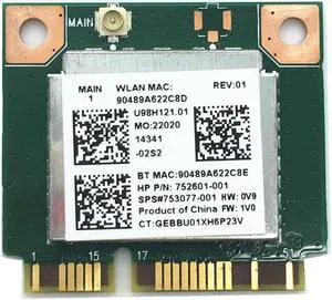 For RTL8723BE Wifi 300Mbps Compatible Bluetooth 4.0 MINI PCI-E Card 753077-001 for 470 455 450 G2