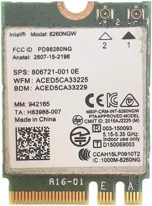 For Intel Wireless-AC 8260 8260NGW WIFI 802.11ac 2.4G 5G 867Mbps Bluetooth-compatible 4.2 Network Card