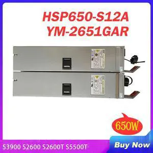 Power Supply For Huawei S3900 S2600 S2600T S5500T HSP650-S12A YM-2651GAR 0213G0089 650W Fully Tested