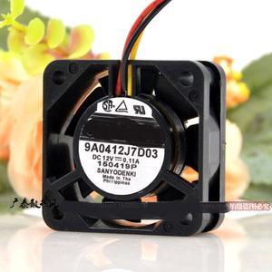 9A0412J7D03 DC12V 0.11A 4015 4cm three-line double ball cooling fan
