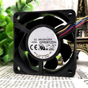 QFR0612DH 6025 12V 1.10A 6CM 4-wire super air volume double ball violence fan