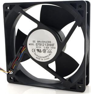 EFB1212HF 12V 0.80A 12025 12CM 4-wire cooling fan