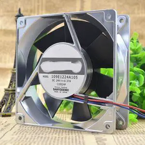 109E1224A105 24V 0.37A 12cm 12038 aluminum frame metal 3-wire fan