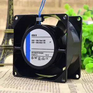 The TYP 8556N AC230V 8038 2 line all -metal high -temperature fan -resistant fan