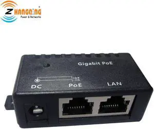 Ship Passive PoE injector Gigabit 10/100/1000 Mbps Wall Mount Network Patch Panel for IP Camera, VOIP, WiFi AP