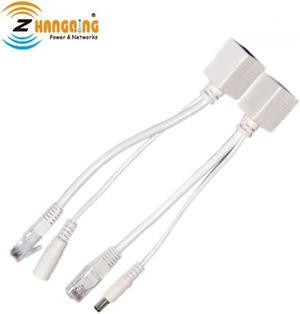 3 Pair PoE Cable kits Passive PoE Injector Splitter kit RJ45 Ethernet cable with 5.5 mm*2.1 mm DC Connectors for CCTV Cameras