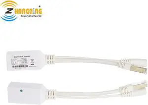 2Pcs a lot Gigabit PoE Injector cable Applicable Networking products for IP Camera Access Point MikroTik and  other PoE Devices
