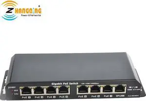 7+1 port gigabit Power over ethernet Passive POE switch 1 Uplink for WiFi Access Point, MikroTik, 24V 48V Devices