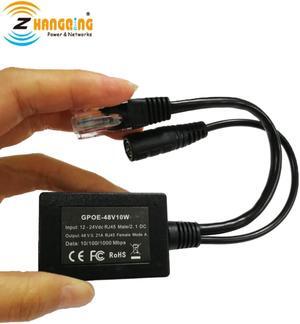 48V output POE converter 10V-30VDC input,Gigabit Power over ethernet injector PoE for 48V product from Solar charge controller