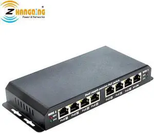 PoE Switch 100Mbps 7 PoE Port 1 Uplink port work for 24V or 48V PoE Mode A&B for PoE Camera, Access point, UBNT devices