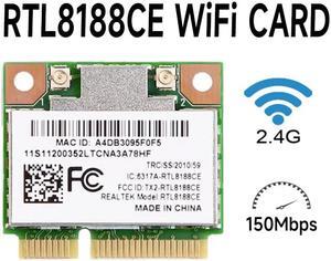 Mouse over image to zoom RealTek RTL8188CE 802.11b/g/n Wireless N PCI Express Half Height Mini WIFI WLAN