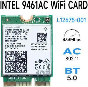 WIRCARD Dual Band Wireless AC 9461 Intel 9461NGW 802.11ac NGFF Key E 2.4G / 5G WiFi Card bluetooth 5.0 CARD