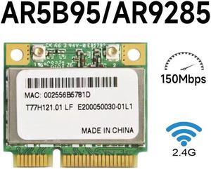 Atheros 9285 AR5B95 AR9285 802.11B/G/N 150Mbps Wlan Half Mini PCI-E WiFi Wireless Card For DELL ASUS ACER SONY Toshiba notebook