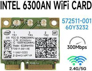 ntel Final-N 6300 633 622ANHMW 6300AGN para IBM L512 T410 X201 T510 T410 T410S W510 W700 60Y3232 SPS 572511-001 2.4GHz 5GHz