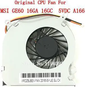 Cpu Cooling Fan For MSI GE60 16GA 16GC series notebook PAAD06015SL 0.55A 5VDC 3pin A166 FANS Laptop Cooler Radiator